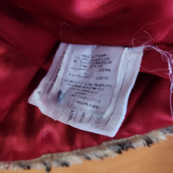 Girls Faux Fur Animal print coat SMALL - Picture 3 of 7